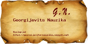 Georgijevits Nauzika névjegykártya