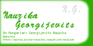 nauzika georgijevits business card